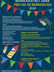 Avisos fiestas de Berriosuso 2026